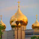 ortodoxný, pravoslávny, kostol, chrám, kupoly, kríž