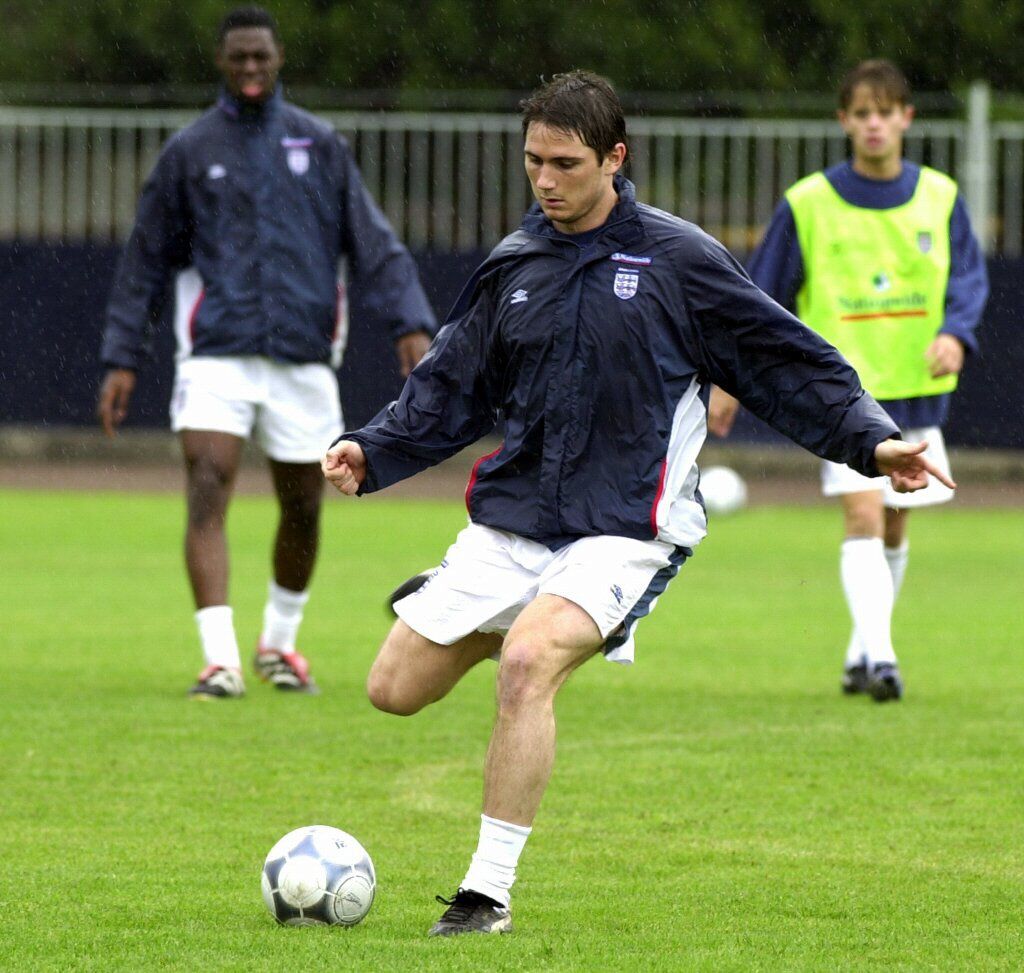 Kapitán Anglicka U21 Frank Lampard na ME 2000...