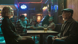 Anais (Daniella Pineda) and Ray King (J.K. Simmons) in ACCOUNTANT 2 Photo Credit: Warrick Page/Prime Â© Amazon Content Services LLC