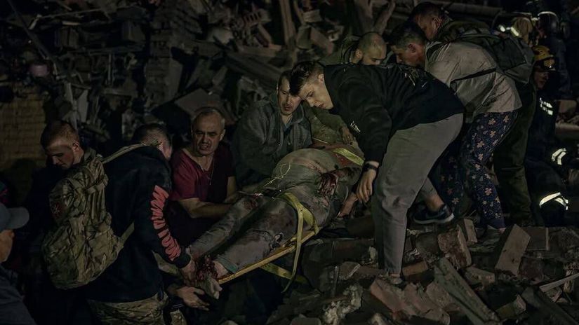 Kyjev v noci na 24. apríla 2025 po ďalšom...