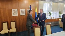 Samuel Migal a Jaroslav Polacek po podpise memoranda