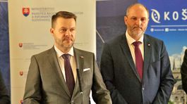 Samuel Migal a Jaroslav Polacek pocas brifingu