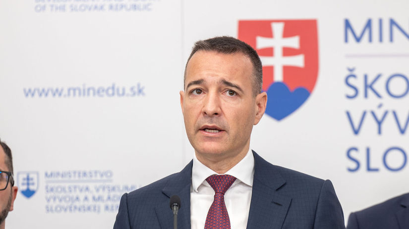 Minister školstva Tomáš Drucker (Hlas) na...