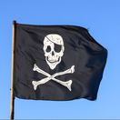 piráti, vlajka, smrtka, kostra, lebka, strach,