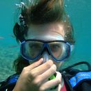 potápač, potápanie, more, voda, okuliare, dovolenka, cestovanie