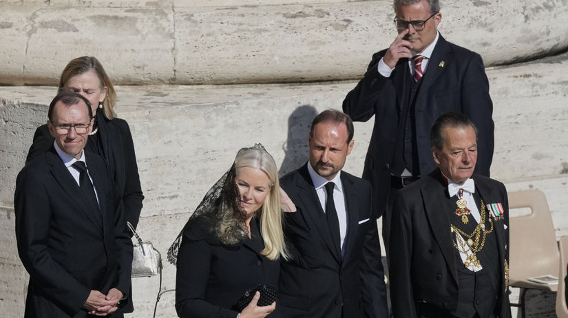 Nórsky korunný princ Haakon a korunná princezná...