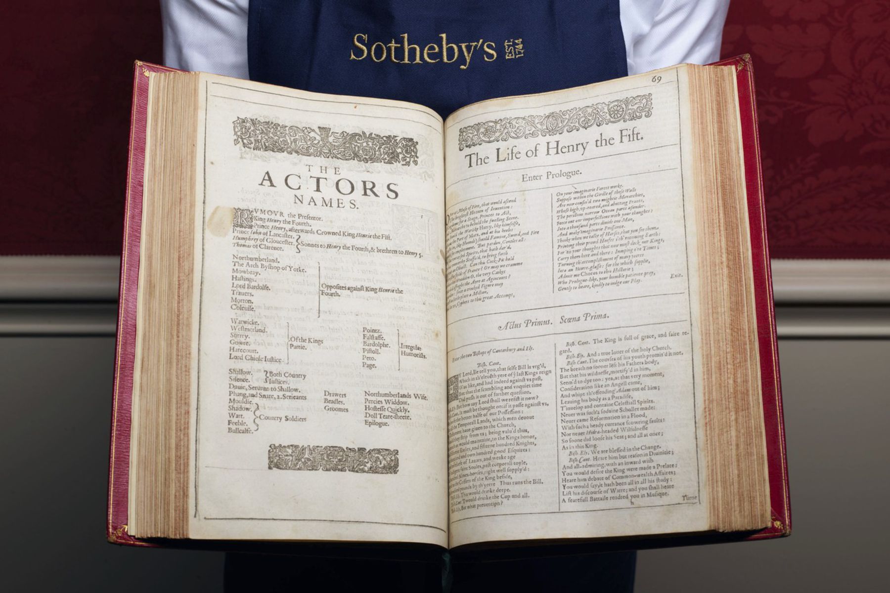 William Shakespeare, fóliá, aukcia,