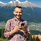 Slovák, mobil, Tatry, turista