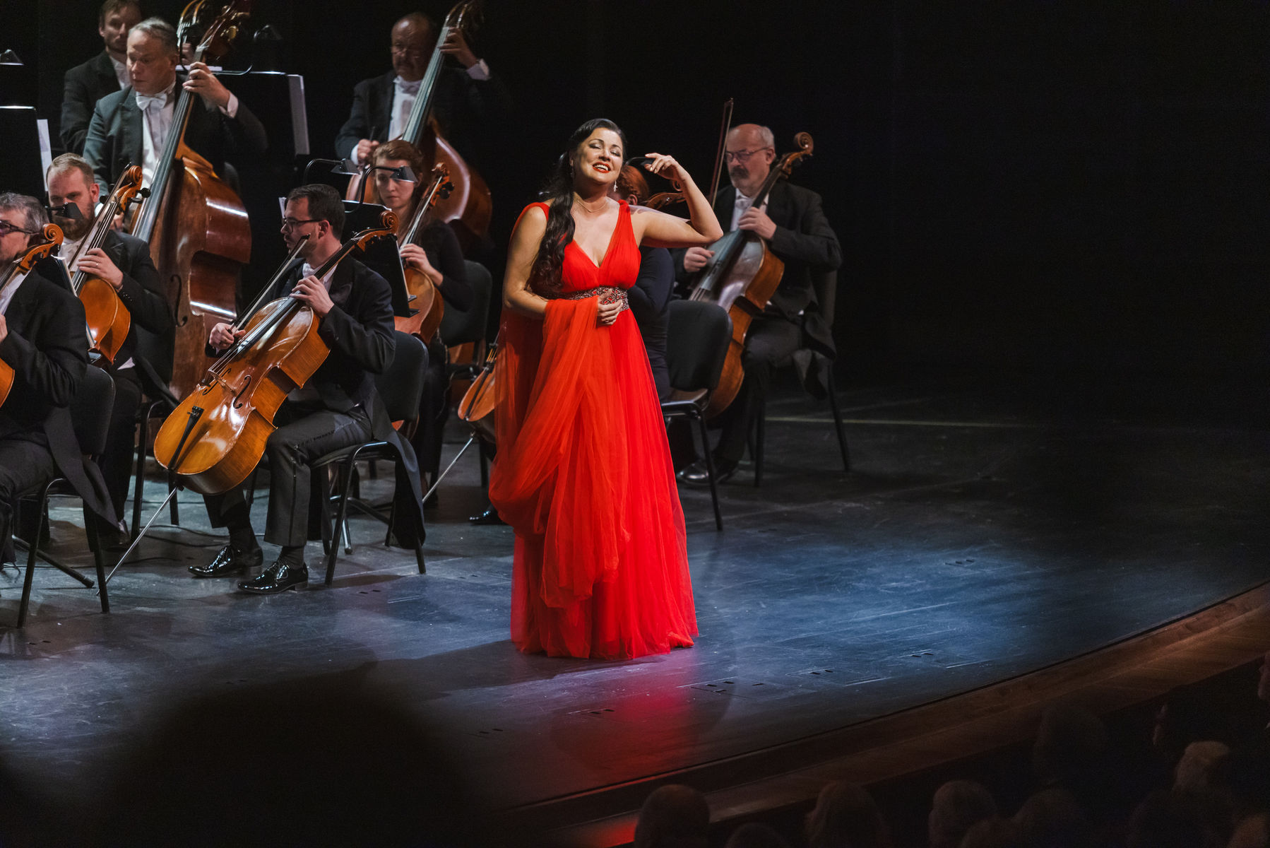 Ruská sopranistka Anna Netrebko na koncerte v SND