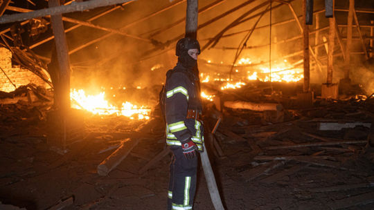 Charkov po ruskom útoku 2. mája 2025