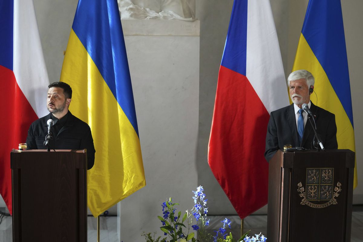 Ukrajinský prezident Volodymyr Zelenskyj...