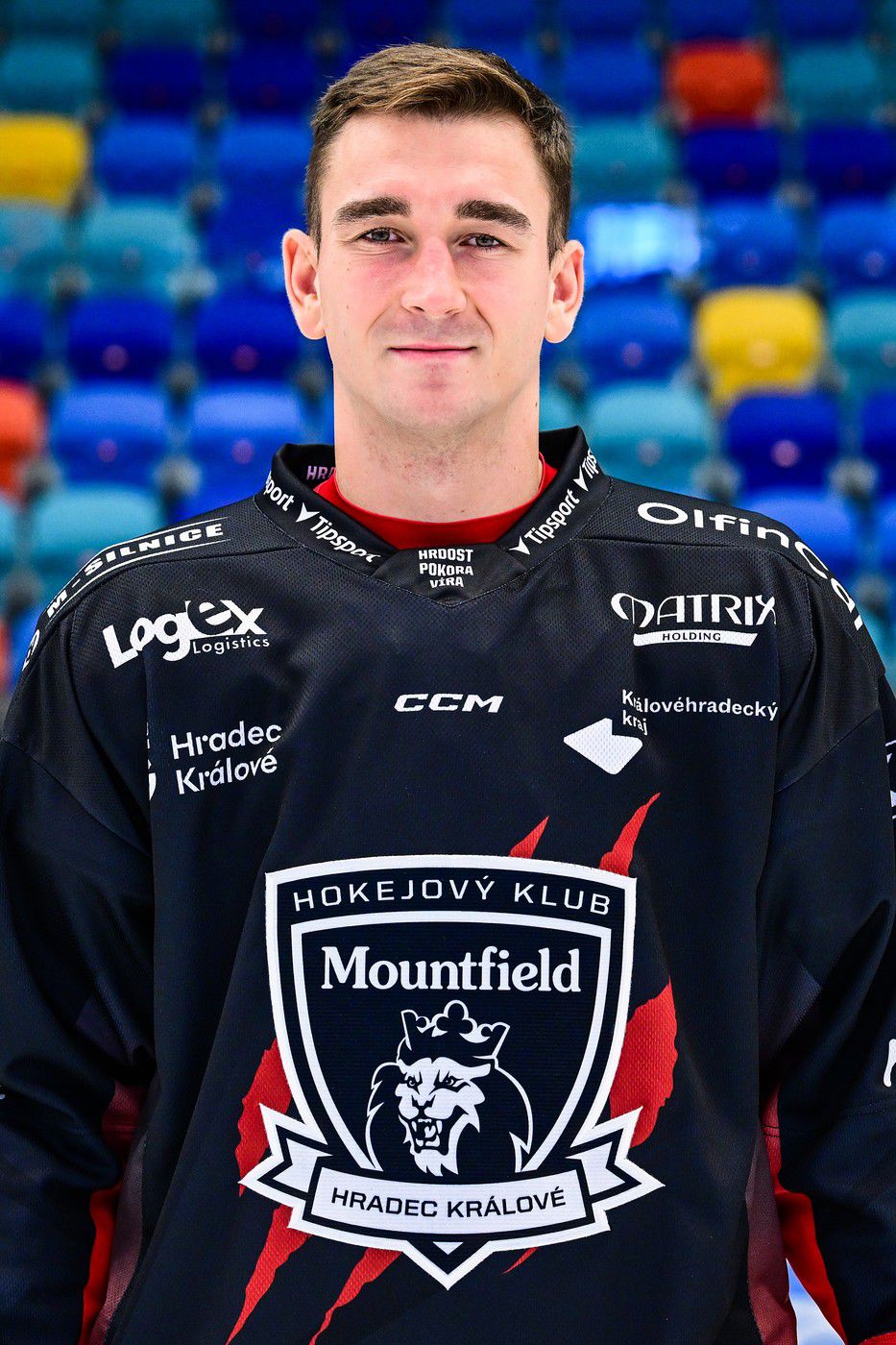 Dávid Mudrák v drese HK Mountfield Hradec Králové.