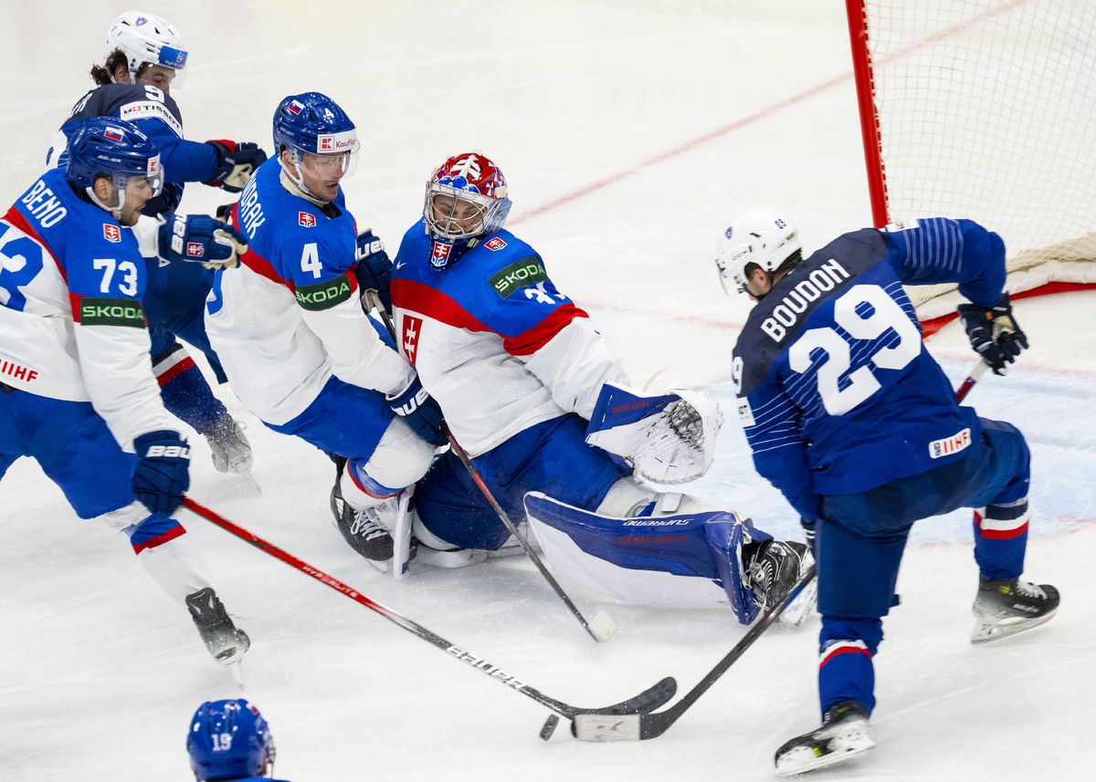Švédsko Hokej MS2025 SR A Štokholm Francúzsko