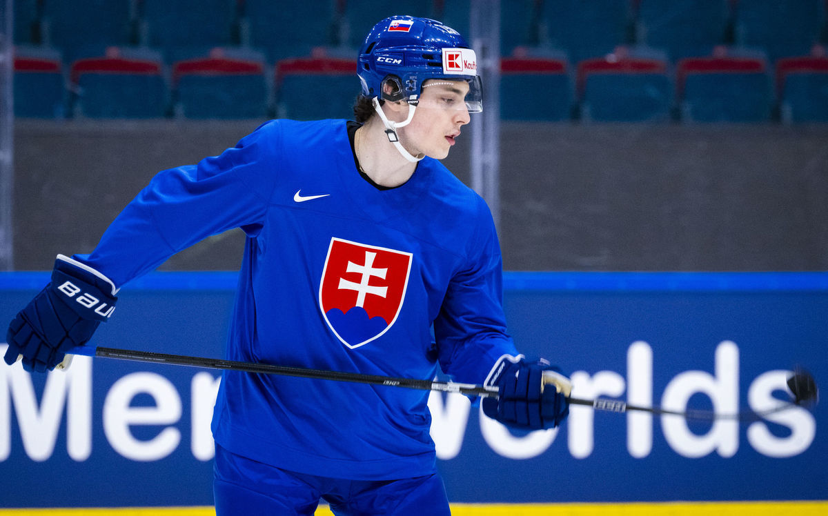 Dalibor Dvorský počas tréningu Slovenska na MS...