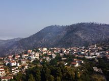 evia, eubója, grécko, požiar