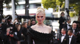Modelka Alex Consani v kreácii Schiaparelli Haute Couture. 