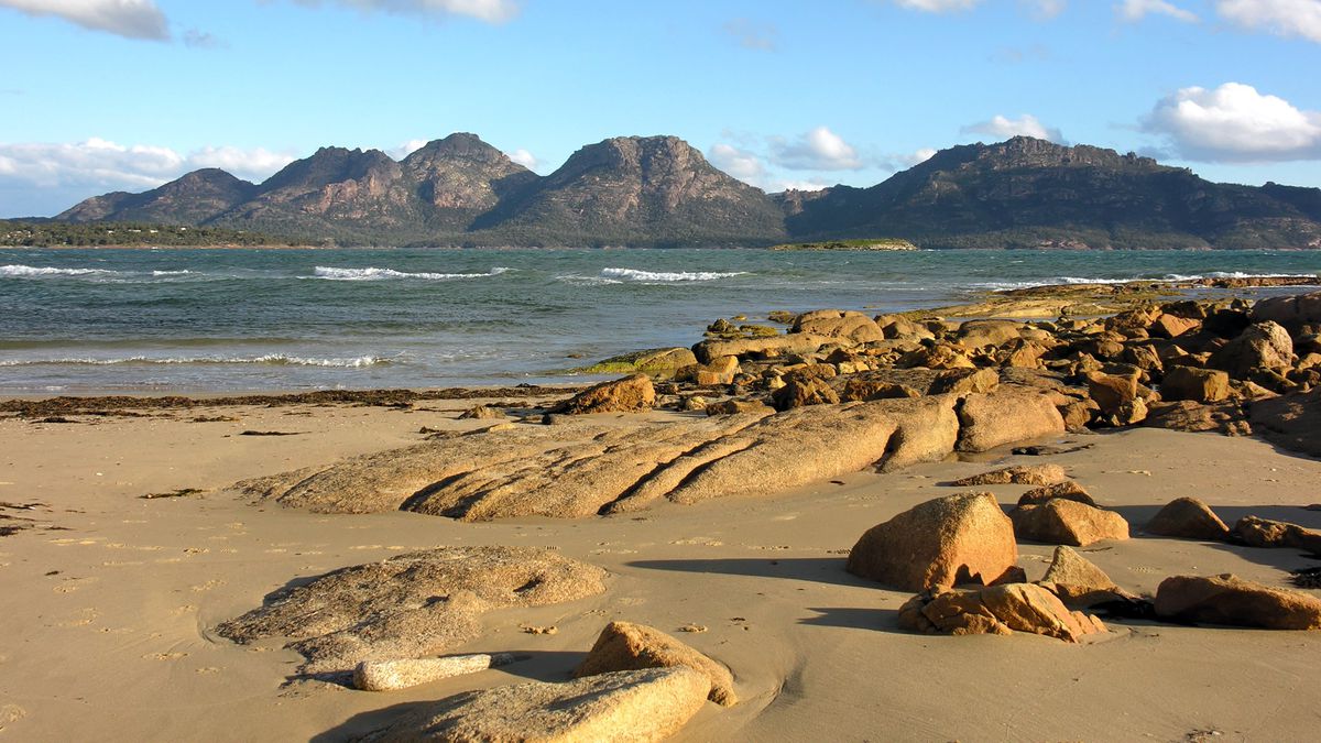 Freycinet, Tasmánia, Austrália, pláž, more, dovolenka