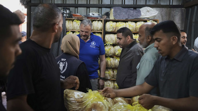 Izrael Gaza potraviny humanitárna pomoc