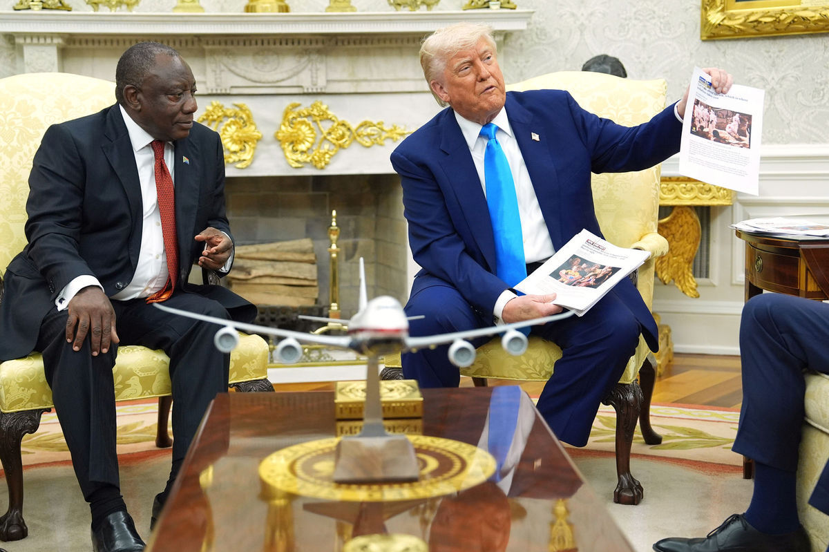 USA JAR Trump Ramaphosa prezident prijatie...