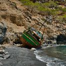 pláž, more, dovolenka, loď, čln, Grécko Kréta, vrak