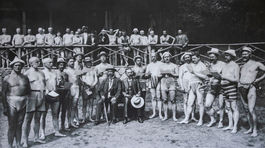 vzduchoplavba, Luhačovice, Slnečné kúpele, história, muži v plavkách