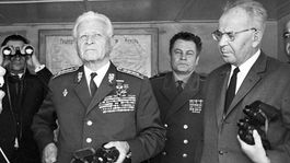 Alexander Majorov, prezident Ludvík Svoboda a Gustáv Husák