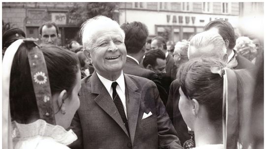 Ludvík Svoboda na svojej ceste po Slovensku, 1970.