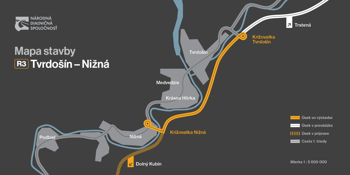R3 Tvrdošín - Nižná mapa NDS