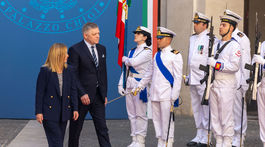 Slovenský premiér Robert Fico a talianska...