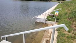 schody, tajch, Nová Baňa