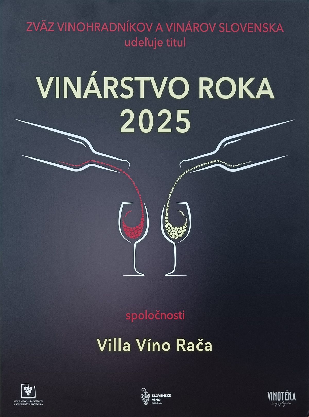 Ocenenie Vinárstvo roka 2025 Villa Vino Rača.