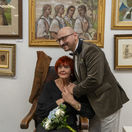 Aurel Kajlich, Anita Kajlichová, vernisáž, Piešťany, Richard Rikkon