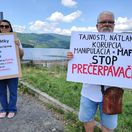 protestujúci, Málinec, vodná nádrž
