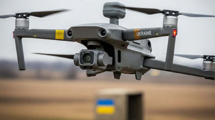 Ukrajinský dron - obrázok vytvorený umelou...