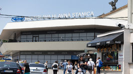 Pohľad na Hlavnú železničnú stanicu v...