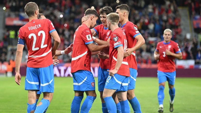 Radosť českých futbalistov.