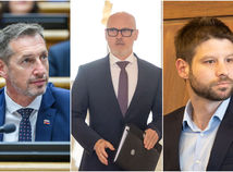 Predsedovia KDH - Milan Majerský, SaS - Branislav Gröhling a PS - Michal šimečka.