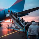 lietadlo, letisko, lietanie, pasažieri, cestujúci, cestovanie, dovolenka