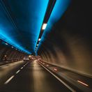 tunel, autá, cesta, doprava