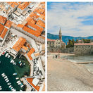 Chorvátsko, Čierna Hora, koláž, Split, Budva