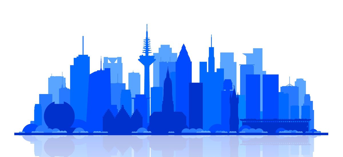 frankfurt, siluety