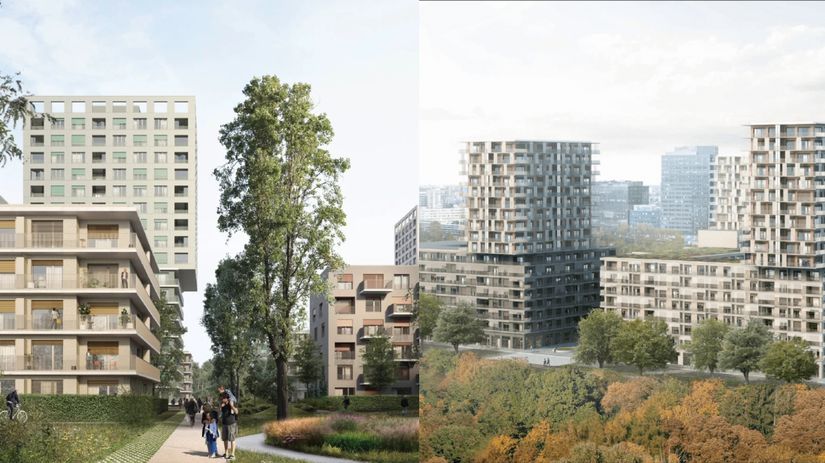 Vizualizácie projektu Vajnorská od Penty v...