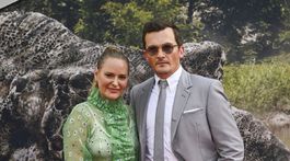Herec Rupert Friend a jeho manželka Aimee Mullins.