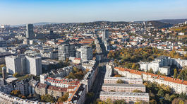 Na snímke z dronu výhľad z Trnavského mýta na...