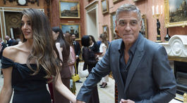 Manželia Amal a George Clooneyovci na návšteve...