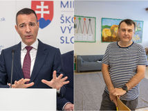 Minister školstva Tomáš Drucker a riaditeľ Združenia škôl C. S. Lewisa Roman Baranovič