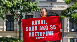 Greenpeace osadili pred budovou Ministerstva...