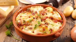 french tartiflette, potato, bacon and reblochon