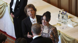 Mick Jagger a Melanie Hamrick dostali tiež pozvanie na štátnu večeru. 