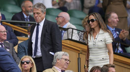 Hugh Grant a jeho manželka Anna Eberstein 